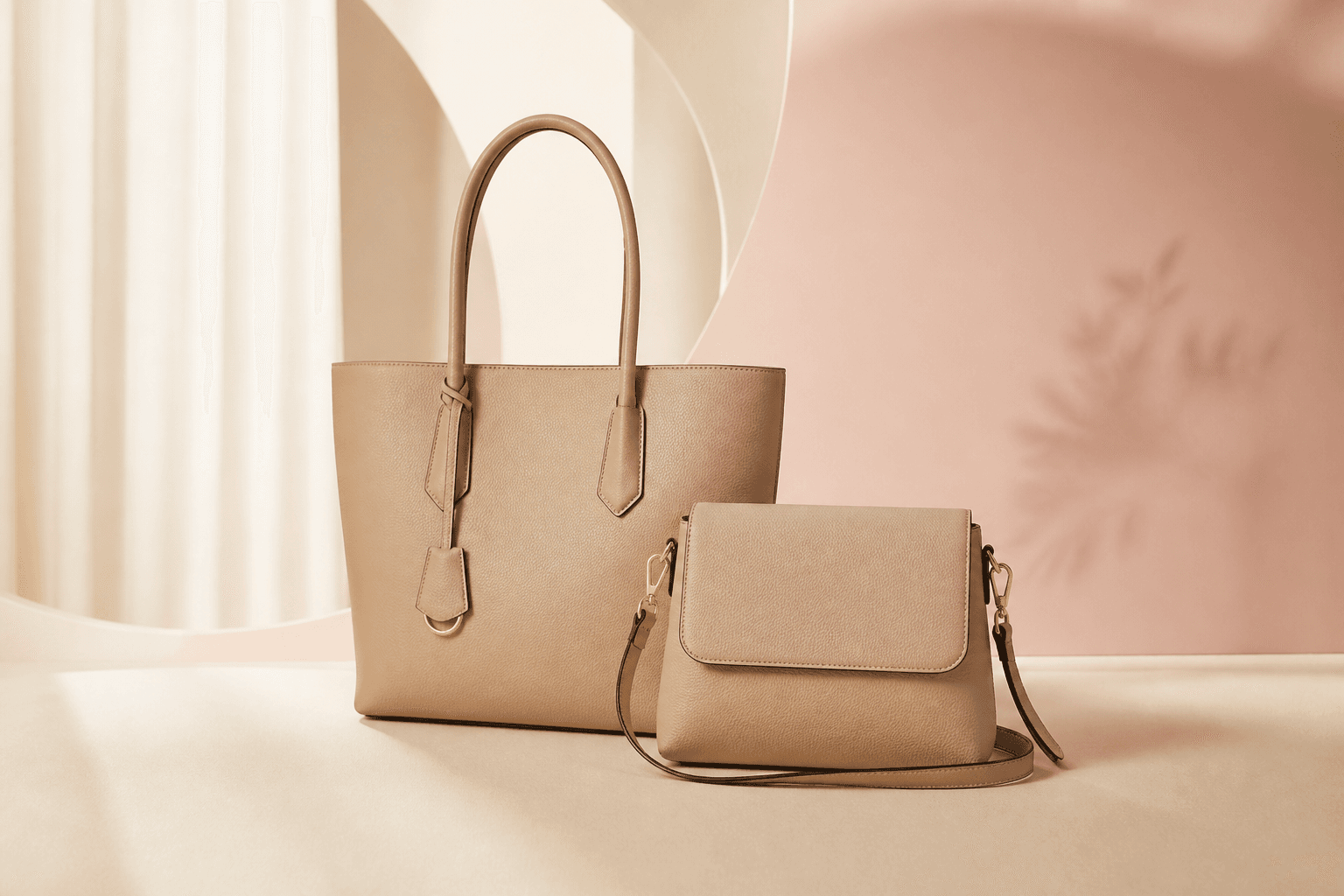 Luxury ladies bags arranged in an elegant display
